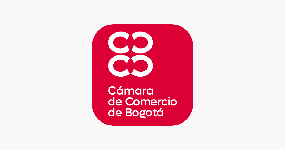 (Logo) A modern logo featuring a red square with rounded corners, containing a white abstract graphic composed of four interconnected circles and white text below it. Text: Cámara de Comercio de Bogotá Colors: #E60023, #FFFFFF Note: The image displays a distinct graphic symbol combined with a brand name, designed for recognition and representation, which are characteristics of a logo.