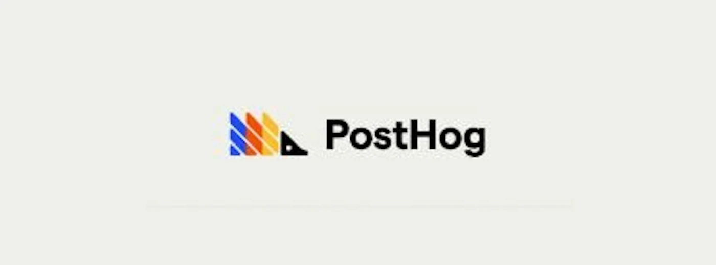 (Logo) A corporate logo featuring the brand name 'PostHog' next to a stylized, multicolored graphic element, centered on a light beige background. Text: PostHog Colors: #000000, #2A56C6, #D9463B, #F9B820 Note: The image clearly displays a combination of a unique graphic symbol and a distinct brand name, designed for corporate identity and recognition, classifying it as a logo.