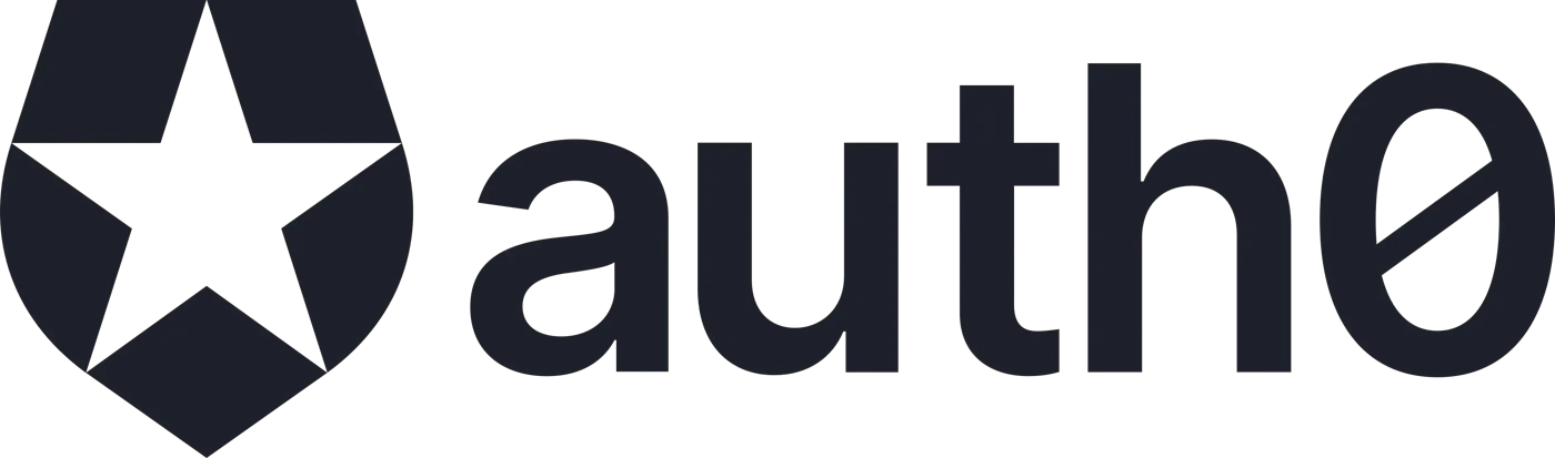 (Logo) A dark slate gray logo featuring a stylized circular emblem with a star inside, followed by the word 'autho', set against a black background. Text: autho Colors: #333845, #000000 Note: This image functions as a brand identifier, combining a unique graphic symbol (icon) with a specific brand name wordmark, which is the definition of a logo.