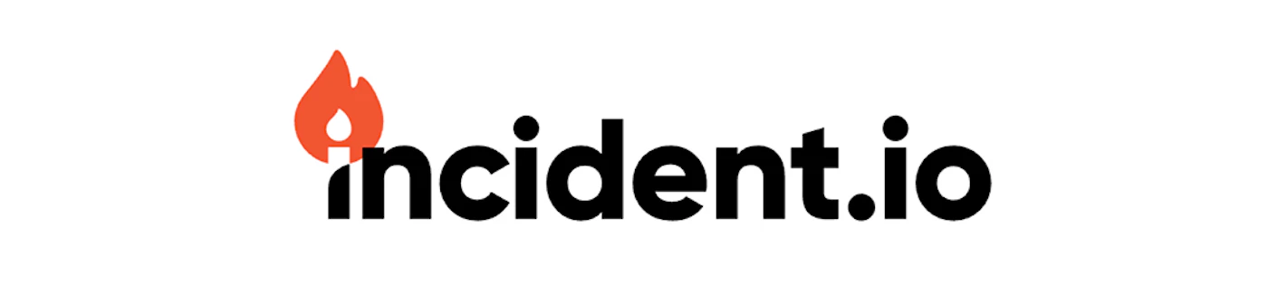 (Logo) A minimalist logo featuring the text 'incident.io' in black lowercase letters. An orange flame graphic replaces the dot of the 'i' in 'incident', all set against a clean white background. Text: incident.io Colors: #000000, #FF5722, #FFFFFF Note: The image displays a company or product name ('incident.io') combined with a distinctive graphic element (a flame), which is characteristic of a brand identifier or logo.