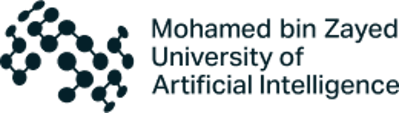 (Logo) A logo for the Mohamed bin Zayed University of Artificial Intelligence, featuring the university name alongside a graphic element representing an interconnected network or molecular structure. Text: Mohamed bin Zayed University of Artificial Intelligence Colors: #000000, #2d5a64 Note: This image is a corporate identifier, combining the full name of an institution with a distinct graphic symbol, which classifies it as a logo.