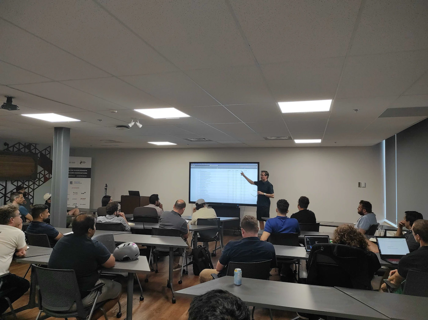 Greg giving a workshop on running open-source LLMs in Google Colab.