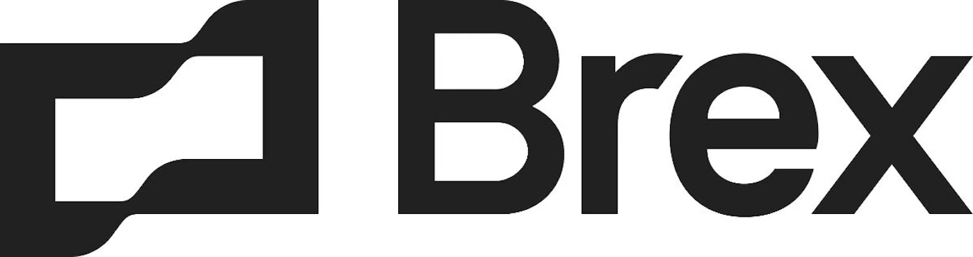 (Logo) The image displays a modern brand logo consisting of a stylized graphic symbol on the left and the company name 'Brex' in bold, sans-serif typography on the right, all rendered in a dark grey/black color against a white background. Text: Brex Colors: #1A1A1A, #FFFFFF Note: This image is clearly a corporate identifier, combining a unique graphic mark with a textual brand name, which is the definition of a logo. It's designed for brand recognition.