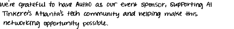 (Banner) The image displays faint, light gray text on a solid black background. The text appears to be a message of gratitude or acknowledgment spread across three lines. Text: We are grateful to have [unreadable] as our [unreadable] sponsor, supporting us towards [unreadable] tech community and [unreadable] make this networking opportunity possible. minimal, text-focused | Colors: #000000, #AAAAAA Note: The image consists primarily of a block of text presented in a specific font on a plain, solid background, which is characteristic of a textual banner or a slide from a presentation.
