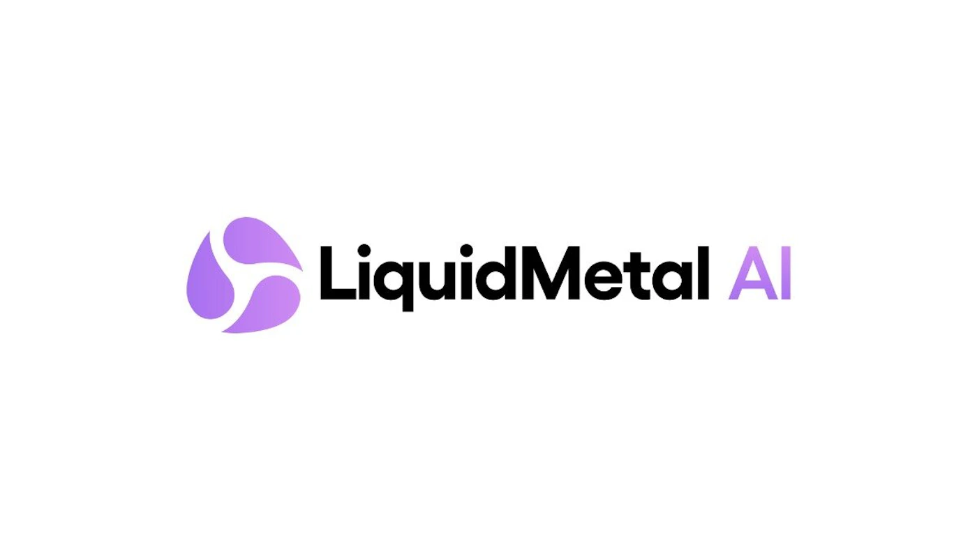 (Logo) A modern logo for 'LiquidMetal AI' featuring a stylized, purple, three-lobed abstract symbol positioned to the left of the company name on a white background. Text: LiquidMetal AI Colors: #000000, #9A50E5, #FFFFFF Note: The image clearly functions as a corporate identity mark, combining a unique graphic icon (symbol) with the stylized brand name, which fits the definition of a logo.
