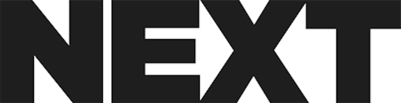 (Logo) The image displays the word 'NEXT' in large, bold, black sans-serif capital letters against a solid white background. Text: NEXT Colors: #1A1A1A, #FFFFFF Note: This image consists solely of a stylized word, 'NEXT', presented in a way that suggests a brand or company identifier. It lacks the complexity of a banner or the visual elements of a photo or illustration, making 'logo' the most appropriate category.
