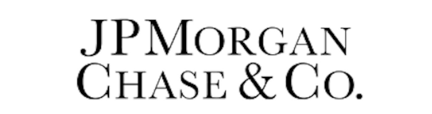 (Logo) The image displays the text 'JPMORGAN CHASE & Co.' in a black serif font on a plain white background, serving as a corporate wordmark. Text: JPMORGAN CHASE & Co. Colors: #000000, #FFFFFF Note: This image consists solely of stylized text representing a company name, which is characteristic of a wordmark logo. It does not contain photographic elements, illustrations, or handwritten content.