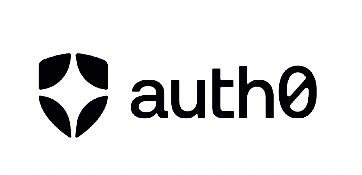 (Logo) A minimalist black and white logo featuring a stylized shield graphic on the left and the word 'auth0' in lowercase letters on the right. Text: auth0 Colors: #000000, #FFFFFF Note: This image is a clear representation of a brand identity, combining a unique graphic symbol with a distinct text element, which is the primary characteristic of a logo.