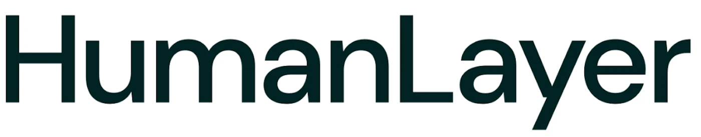 (Logo) The image displays the word 'HumanLayer' in a dark teal or dark green sans-serif font against a plain white background. Text: HumanLayer Colors: #1D3A38, #FFFFFF Note: The image consists solely of a stylized wordmark, which is characteristic of a text-based logo designed to represent a brand or entity.