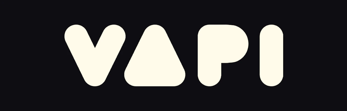(Logo) A minimalist logo for 'VAPI' featuring bold, rounded cream-colored typography on a dark background. Text: VAPI Colors: #0E0E10, #FDF9EA Note: The image consists of a stylized brand name with custom typography, which is characteristic of a logo design.