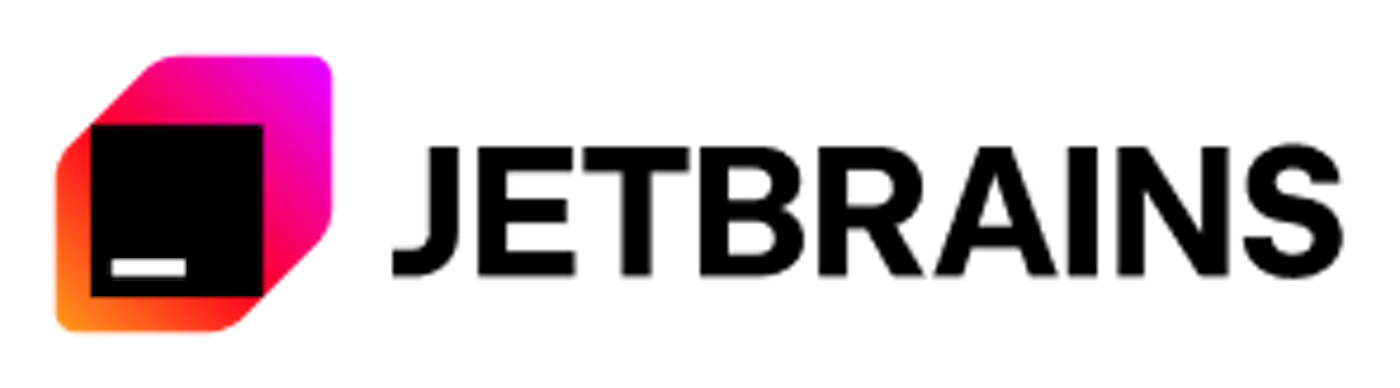 (Logo) The JetBrains logo icon featuring a black square with a white cursor on a colorful gradient background. Text: _ Colors: #000000, #F25F22, #F92672 Note: It represents a stylized brand icon used for company identification.