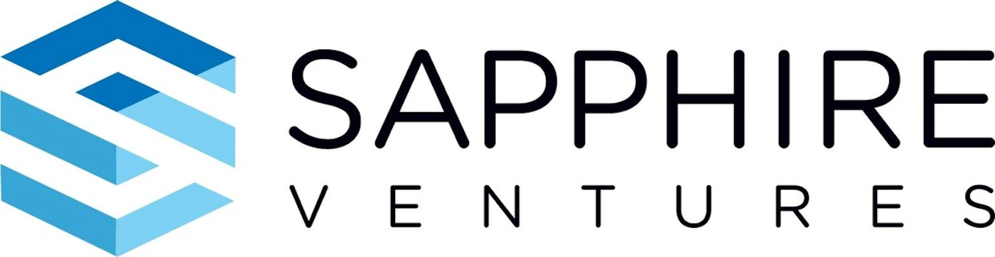 (Logo) The image displays the corporate logo for 'SAPPHIRE VENTURES,' which consists of a geometric, multi-toned blue graphic element positioned to the left of the company name. Text: SAPPHIRE VENTURES Colors: #000000, #007bff, #2a9fdc, #ffffff Note: This image is a combination mark featuring a distinctive graphic symbol paired with the company name, designed for corporate branding purposes.